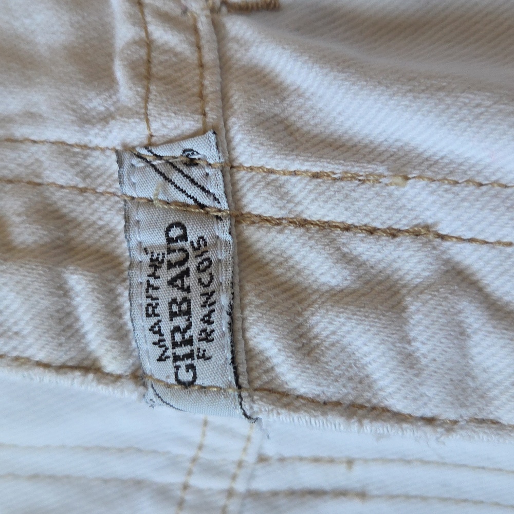 Marithe Francois Girbaud Vintage Y2K White Denim Jeans Women Size 3/4 - Picture 4 of 12